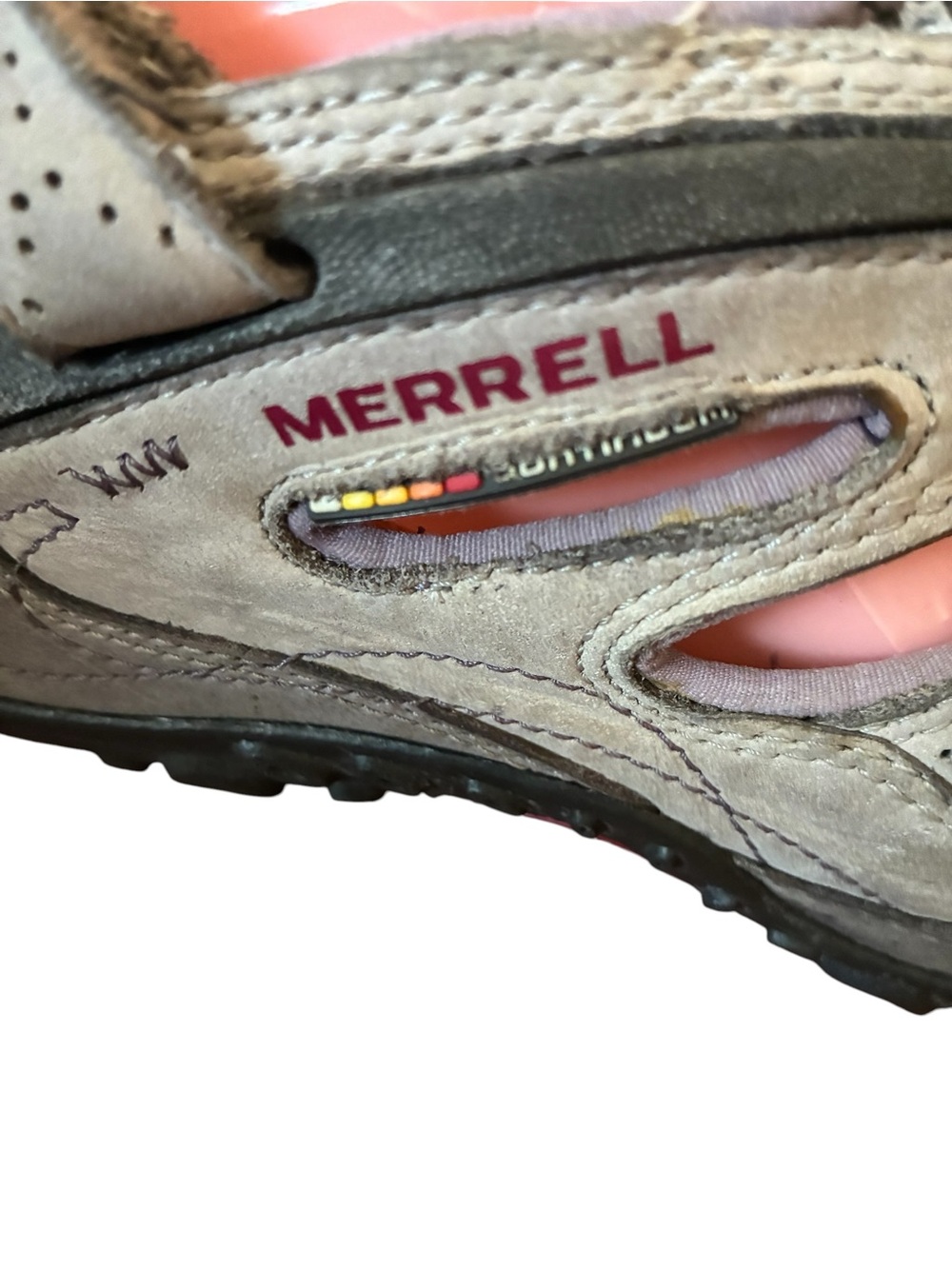Merrell Women's Gray and Pink Hybrid Hiking Sandals - Picture 4 of 15
